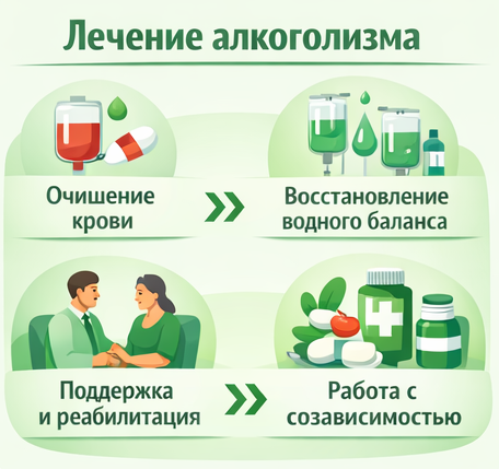 лечение алкоголизма в Эртиле этапы